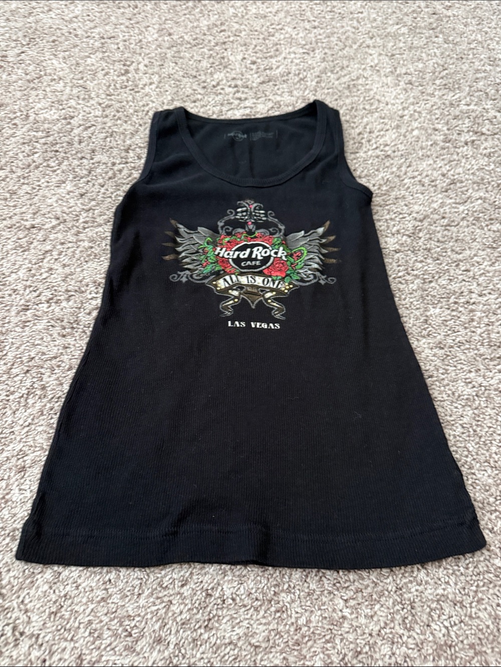 Hard Rock Cafe Las Vegas Black Graphic Tank Top
